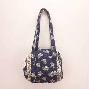 Quilted Keepers blue small zippered bag